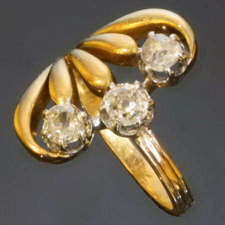Typical Art Nouveau diamond engagement ring (image 9 of 15)